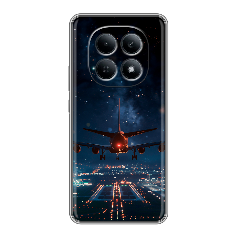 Силиконовый чехол на Redmi Note 15 4G с принтом самолет Силиконовый чехол на Redmi Note 15 4G с принтом самолет