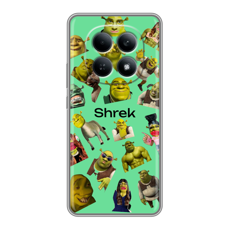 Силиконовый чехол на Redmi Note 15 4G с принтом Шрек Shrek Силиконовый чехол на Redmi Note 15 4G с принтом Шрек Shrek