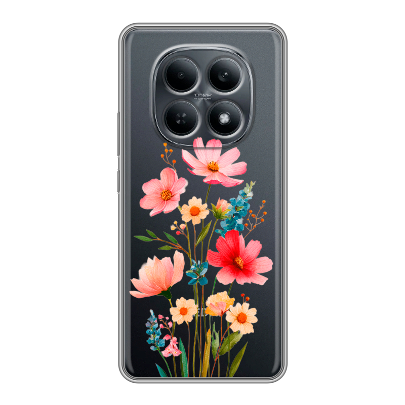Силиконовый чехол на Redmi Note 15 4G с принтом Цветы Силиконовый чехол на Redmi Note 15 4G с принтом Цветы
