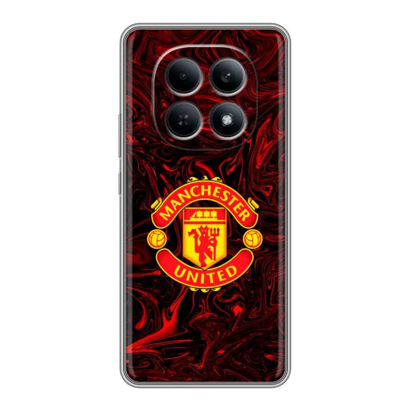 Силиконовый чехол на Redmi Note 15 4G с принтом Manchester United Силиконовый чехол на Redmi Note 15 4G с принтом Manchester United