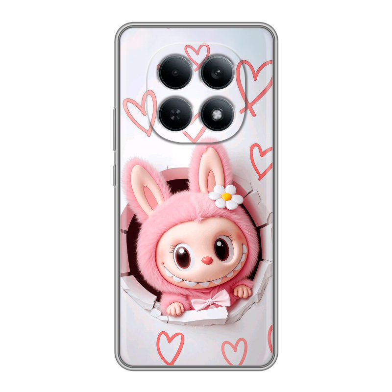 Силиконовый чехол на Redmi Note 15 4G с принтом Labubu Лабубу Силиконовый чехол на Redmi Note 15 4G с принтом Labubu Лабубу