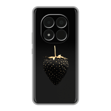 Силиконовый чехол на Redmi Note 15 Pro 5G с принтом Черная клубника