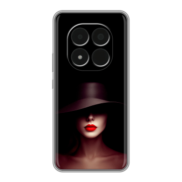 Силиконовый чехол на Redmi Note 15 Pro 5G с принтом Девушка в шляпе