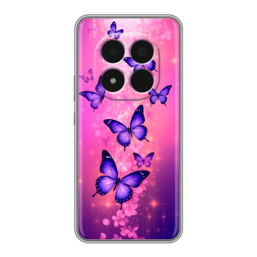 Силиконовый чехол на Redmi Note 15 Pro 5G с принтом Бабочки