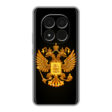 Силиконовый чехол на Redmi Note 15 Pro 5G с принтом Герб России желтый