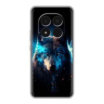 Силиконовый чехол на Redmi Note 15 Pro 5G с принтом Волк ночной Силиконовый чехол на Redmi Note 15 Pro 5G с принтом Волк ночной