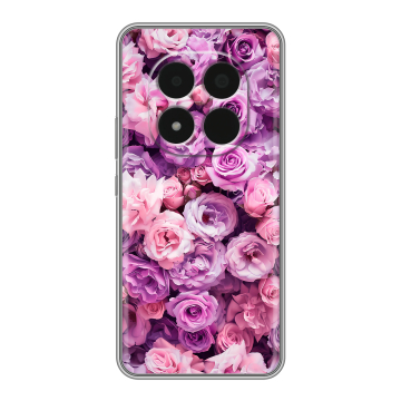Силиконовый чехол на Redmi Note 15 Pro 5G с принтом лавандовые розы