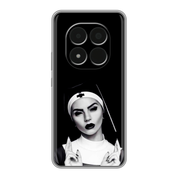 Силиконовый чехол на Redmi Note 15 Pro 5G с принтом монашка