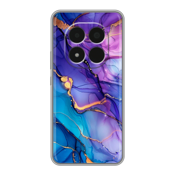 Силиконовый чехол на Redmi Note 15 Pro 5G с принтом синий мрамор Силиконовый чехол на Redmi Note 15 Pro 5G с принтом синий мрамор