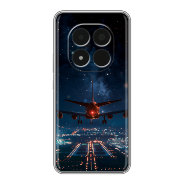 Силиконовый чехол на Redmi Note 15 Pro 5G с принтом самолет