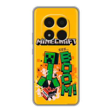 Силиконовый чехол на Redmi Note 15 Pro 5G с принтом Майнкрафт Minecraft