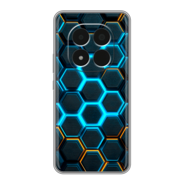 Силиконовый чехол на Redmi Note 15 Pro 5G с принтом Неоновые соты