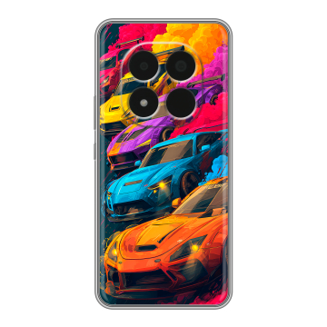 Силиконовый чехол на Redmi Note 15 Pro 5G с принтом Тачки