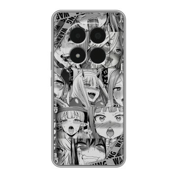 Силиконовый чехол на Redmi Note 15 Pro 5G с принтом Ahegao Ахегао Аниме