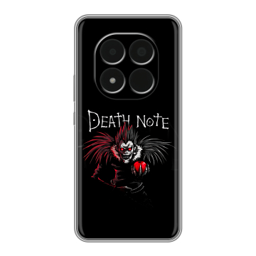 Силиконовый чехол на Redmi Note 15 Pro 5G с принтом Death note Тетрадь смерти
