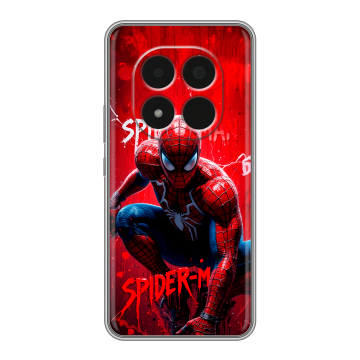 Силиконовый чехол на Redmi Note 15 Pro 5G с принтом Spiderman Человек паук