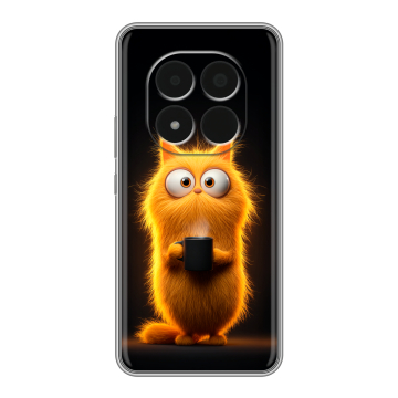 Силиконовый чехол на Redmi Note 15 Pro 5G с принтом Смешной кот