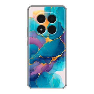 Силиконовый чехол на Redmi Note 15 Pro 5G с принтом Мрамор блестки