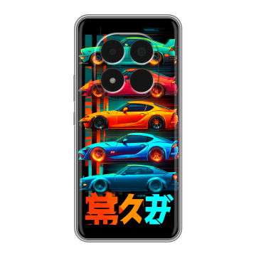 Силиконовый чехол на Redmi Note 15 Pro 5G с принтом машины тачки