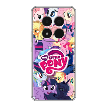 Силиконовый чехол на Redmi Note 15 Pro 5G с принтом My little pony Дружба чудо