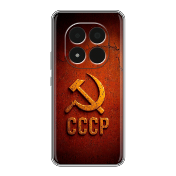 Силиконовый чехол на Redmi Note 15 Pro 5G с принтом Флаг Герб СССР Силиконовый чехол на Redmi Note 15 Pro 5G с принтом Флаг Герб СССР