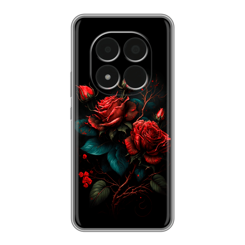 Силиконовый чехол на Redmi Note 15 Pro 5G с принтом Розы красные Силиконовый чехол на Redmi Note 15 Pro 5G с принтом Розы красные