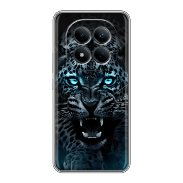 Силиконовый чехол на Redmi Note 15 Pro 4G с принтом Темный леопард