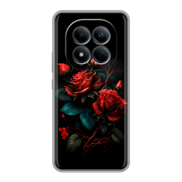 Силиконовый чехол на Redmi Note 15 Pro 4G с принтом Розы красные