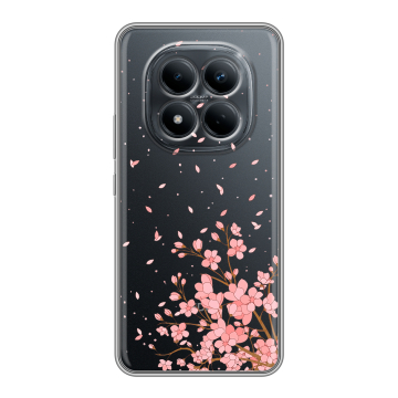 Силиконовый чехол на Redmi Note 15 Pro 4G с принтом Ветка сакуры