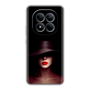 Силиконовый чехол на Redmi Note 15 Pro 4G с принтом Девушка в шляпе
