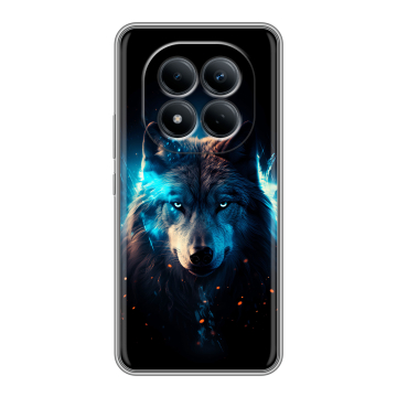 Силиконовый чехол на Redmi Note 15 Pro 4G с принтом Волк ночной Силиконовый чехол на Redmi Note 15 Pro 4G с принтом Волк ночной