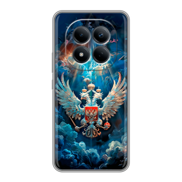 Силиконовый чехол на Redmi Note 15 Pro 4G с принтом Герб флаг России