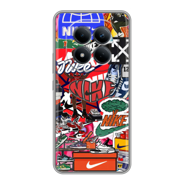 Силиконовый чехол на Redmi Note 15 Pro 4G с принтом Найк Nike яркий