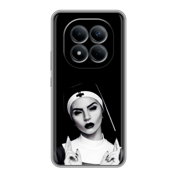 Силиконовый чехол на Redmi Note 15 Pro 4G с принтом монашка Силиконовый чехол на Redmi Note 15 Pro 4G с принтом монашка