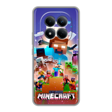 Силиконовый чехол на Redmi Note 15 Pro 4G с принтом Майнкрафт Minecraft Силиконовый чехол на Redmi Note 15 Pro 4G с принтом Майнкрафт Minecraft