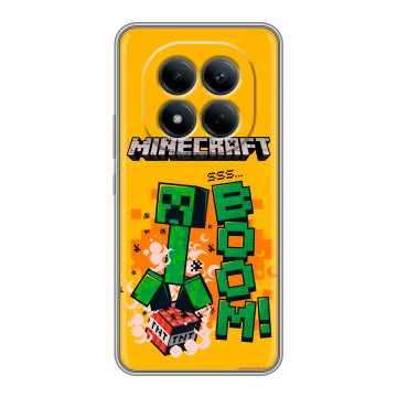 Силиконовый чехол на Redmi Note 15 Pro 4G с принтом Майнкрафт Minecraft