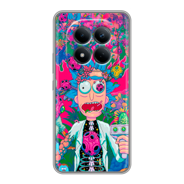 Силиконовый чехол на Redmi Note 15 Pro 4G с принтом Рик и Морти Rick Morty