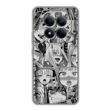 Силиконовый чехол на Redmi Note 15 Pro 4G с принтом Ahegao Ахегао Аниме