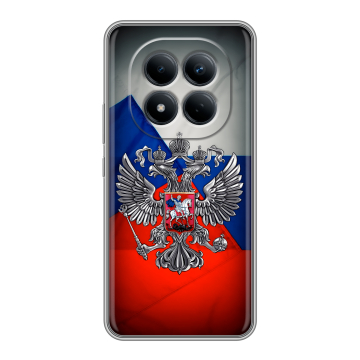 Силиконовый чехол на Redmi Note 15 Pro 4G с принтом Флаг России