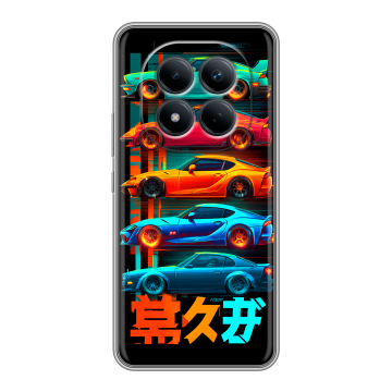 Силиконовый чехол на Redmi Note 15 Pro 4G с принтом машины тачки