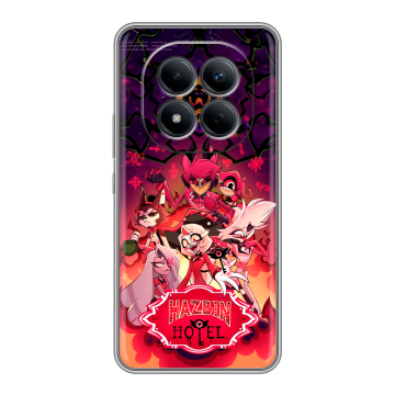 Силиконовый чехол на Redmi Note 15 Pro 4G с принтом Hazbin Hotel Отель Хазбин