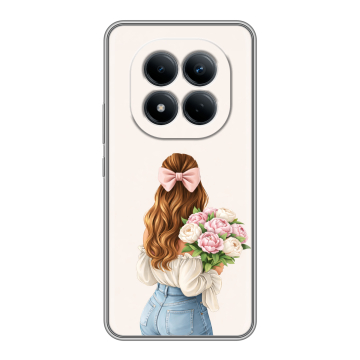 Силиконовый чехол на Redmi Note 15 Pro 4G с принтом женский