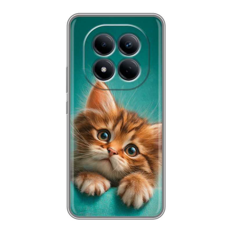 Силиконовый чехол на Redmi Note 15 Pro 4G с принтом котенок Силиконовый чехол на Redmi Note 15 Pro 4G с принтом котенок