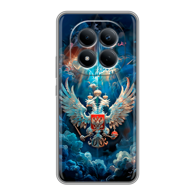 Силиконовый чехол на Redmi Note 15 Pro 4G с принтом Герб флаг России Силиконовый чехол на Redmi Note 15 Pro 4G с принтом Герб флаг России