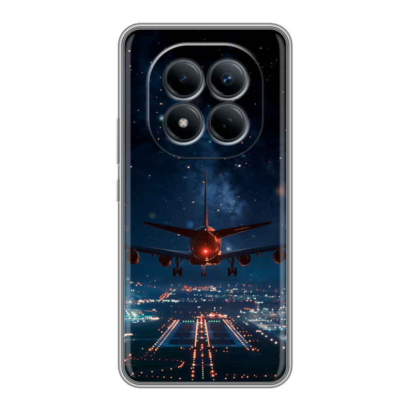Силиконовый чехол на Redmi Note 15 Pro 4G с принтом самолет Силиконовый чехол на Redmi Note 15 Pro 4G с принтом самолет