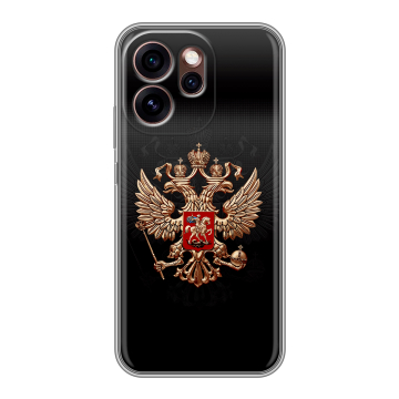 Силиконовый чехол на OPPO Reno15 Pro 5G с принтом Герб России Силиконовый чехол на OPPO Reno15 Pro 5G с принтом Герб России
