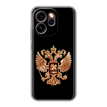 Силиконовый чехол на OPPO Reno15 Pro 5G с принтом Герб России золотой Силиконовый чехол на OPPO Reno15 Pro 5G с принтом Герб России золотой