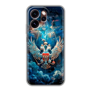 Силиконовый чехол на OPPO Reno15 Pro 5G с принтом Герб флаг России Силиконовый чехол на OPPO Reno15 Pro 5G с принтом Герб флаг России