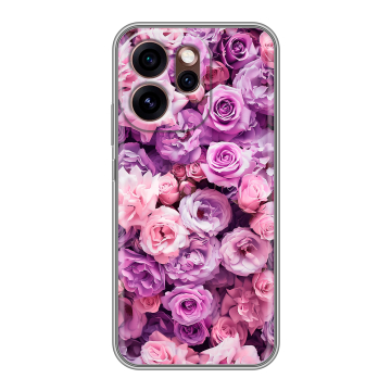 Силиконовый чехол на OPPO Reno15 Pro 5G с принтом лавандовые розы