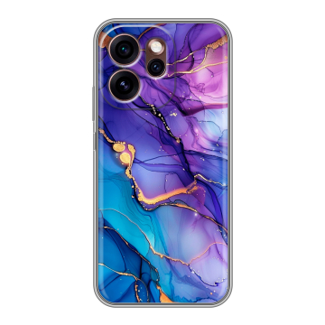 Силиконовый чехол на OPPO Reno15 Pro 5G с принтом синий мрамор Силиконовый чехол на OPPO Reno15 Pro 5G с принтом синий мрамор